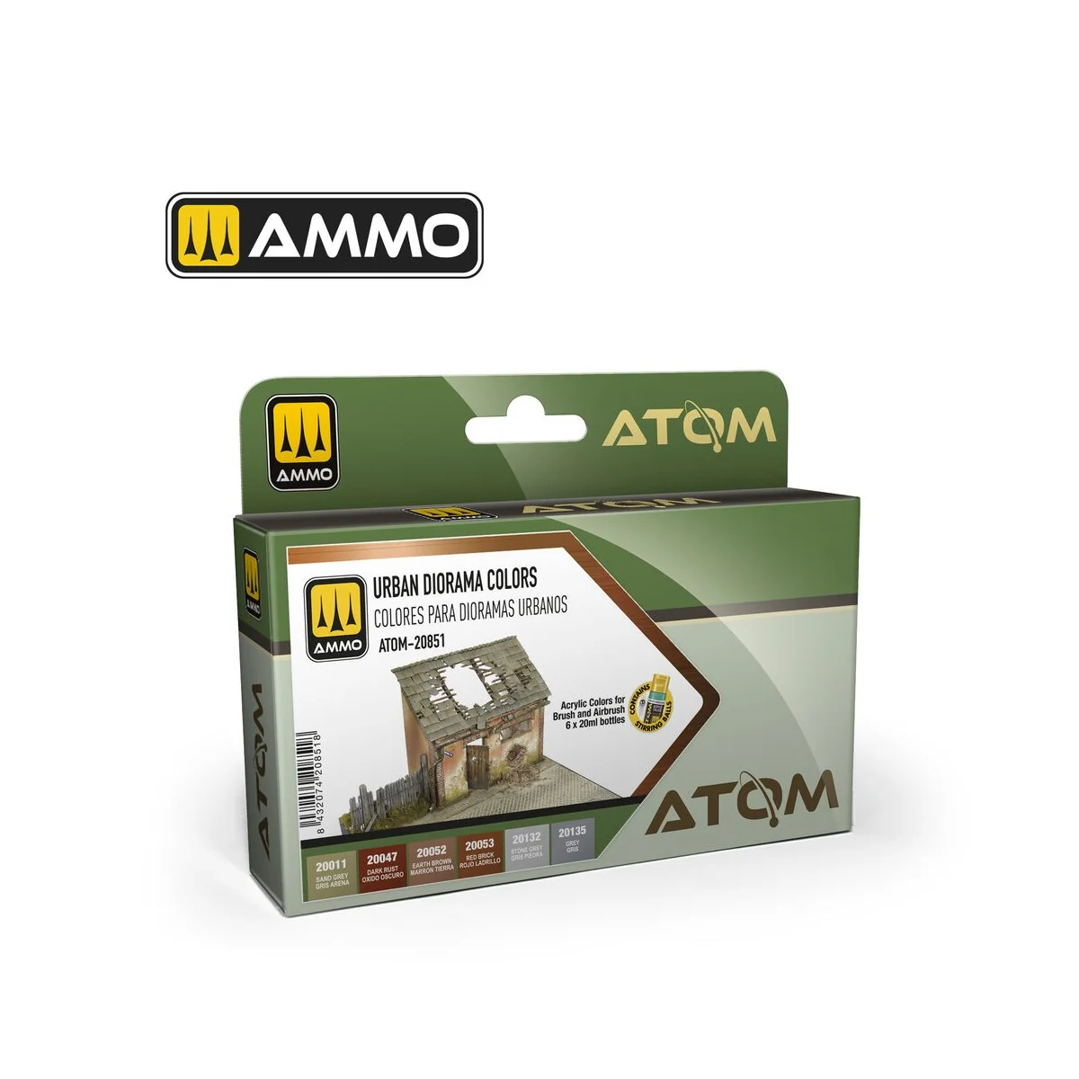ATOM Urban Diorama Colors - AMMO by MIG Jimenez ATOM-20851 ATOM Urban Diorama Colors - AMMO by MIG Jimenez ATOM-20851