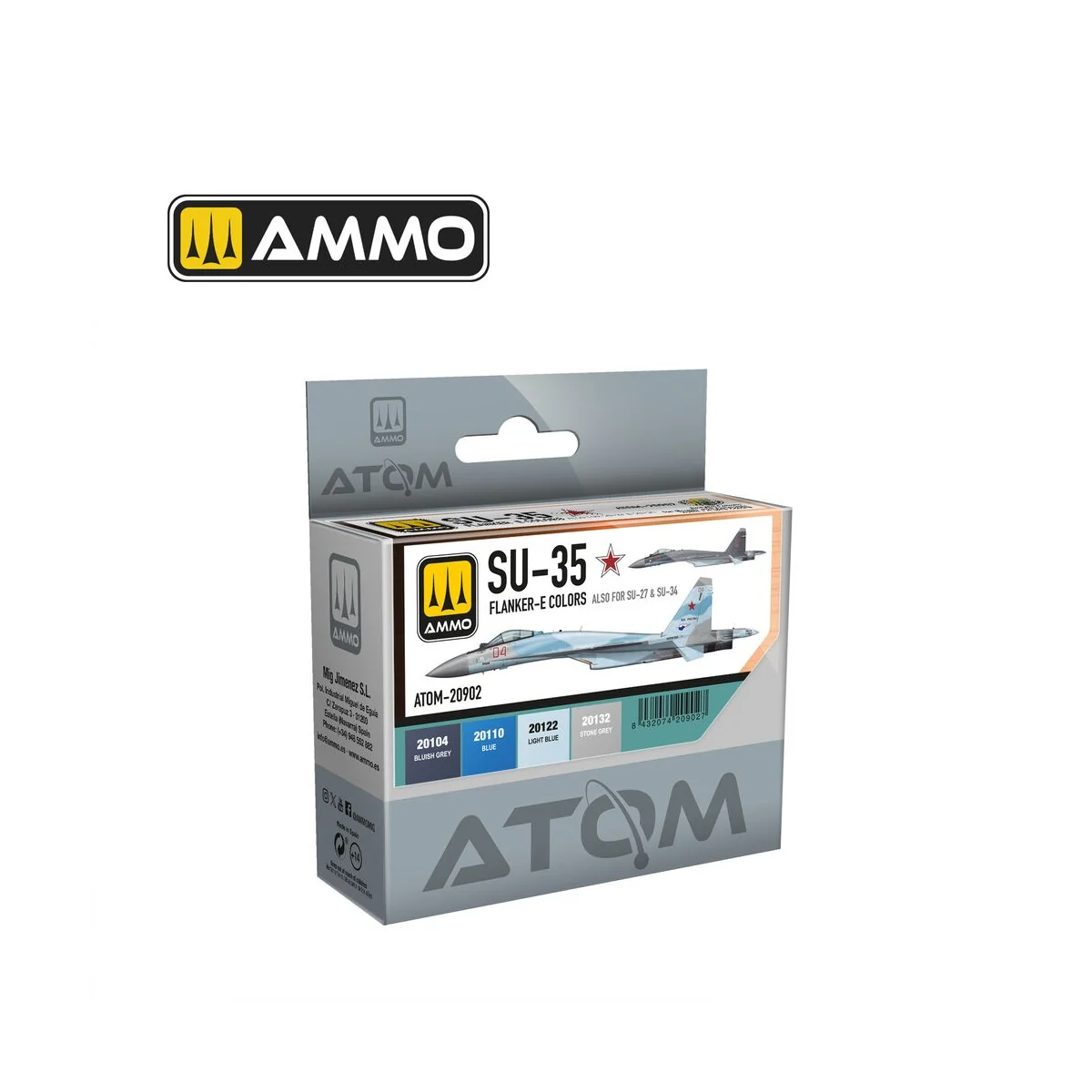 ATOM SU-35 FLANKER-E Colors Set (also for SU-27 and SU-34) - AMMO b...