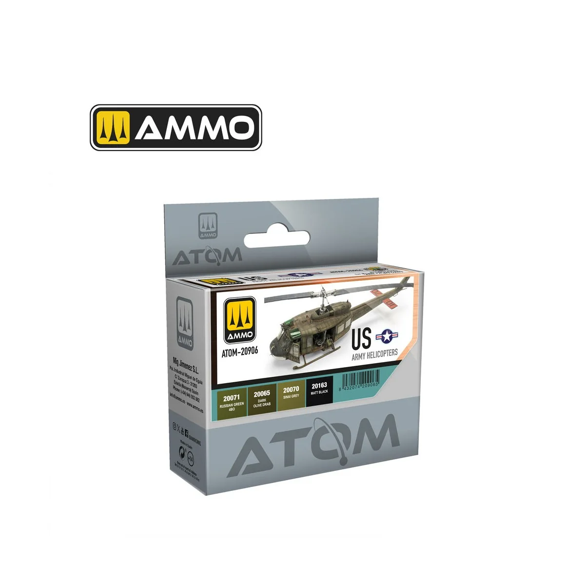ATOM US Army Helicopters Set - AMMO by MIG Jimenez ATOM-20906