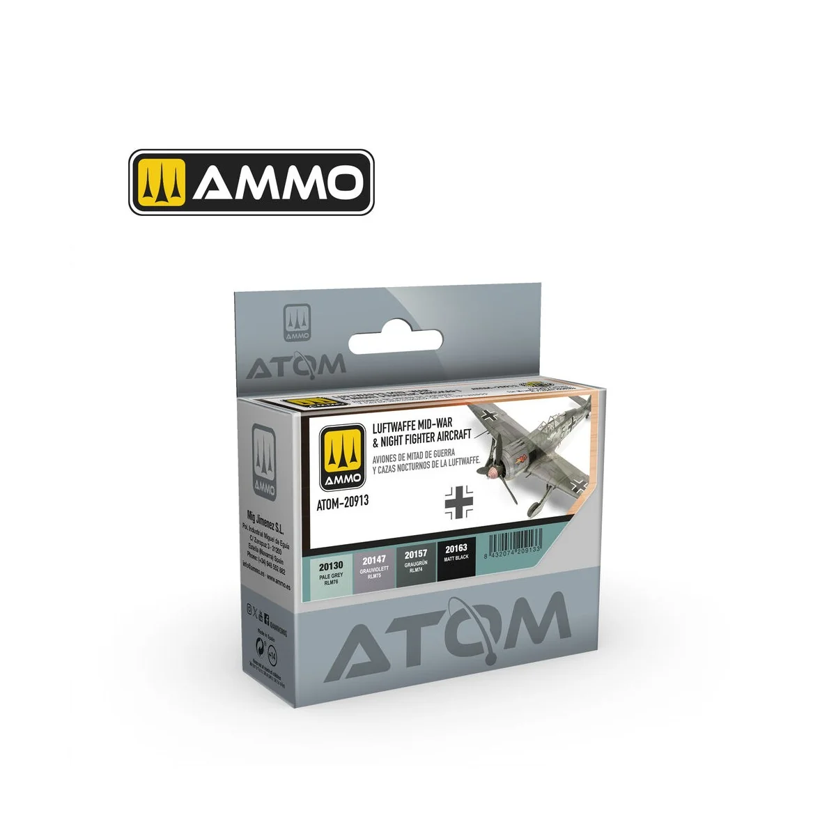 ATOM Luftwaffe Mid-War & Night Fighter Aircraft Set - AMMO by MIG J...