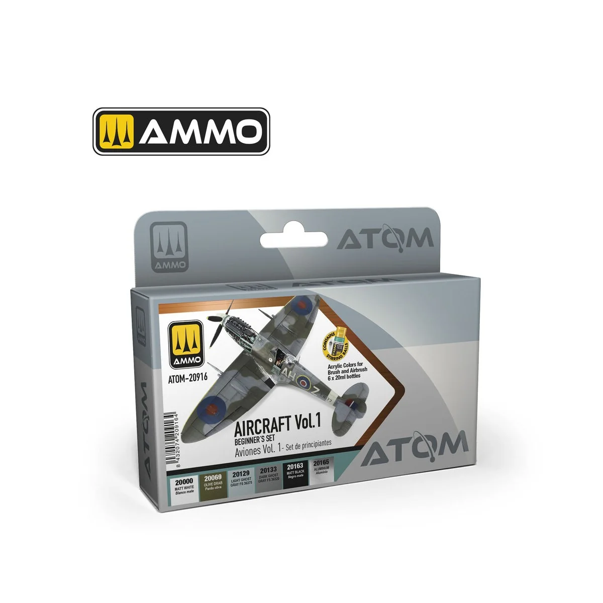 ATOM Beginners Set: Aircraft Vol.1 - AMMO by MIG Jimenez ATOM-20916