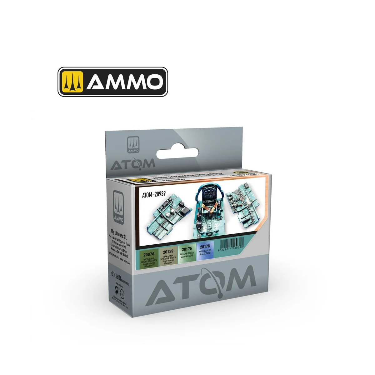 ATOM WWII Japanese Cockpits Set - AMMO by MIG Jimenez ATOM-20939 ATOM WWII Japanese Cockpits Set - AMMO by MIG Jimenez ATOM-20939