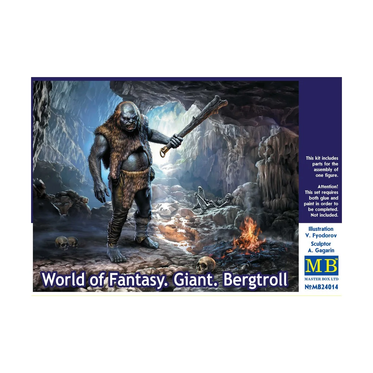 World of Fantasy. Giant.Bergtroll, 1/24 - Master Box Ltd. 24014