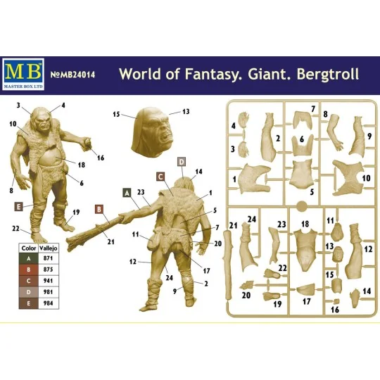 World of Fantasy. Giant.Bergtroll, 1/24 - Master Box Ltd. 24014