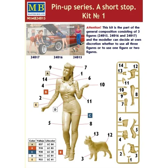 Pin-up series.A short stop.Kit No.1, 1/24 - Master Box Ltd. 24015