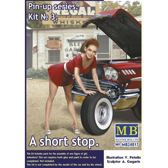 Pin-up series.A short stop.Kit No.3, 1/24 - Master Box Ltd. 24017