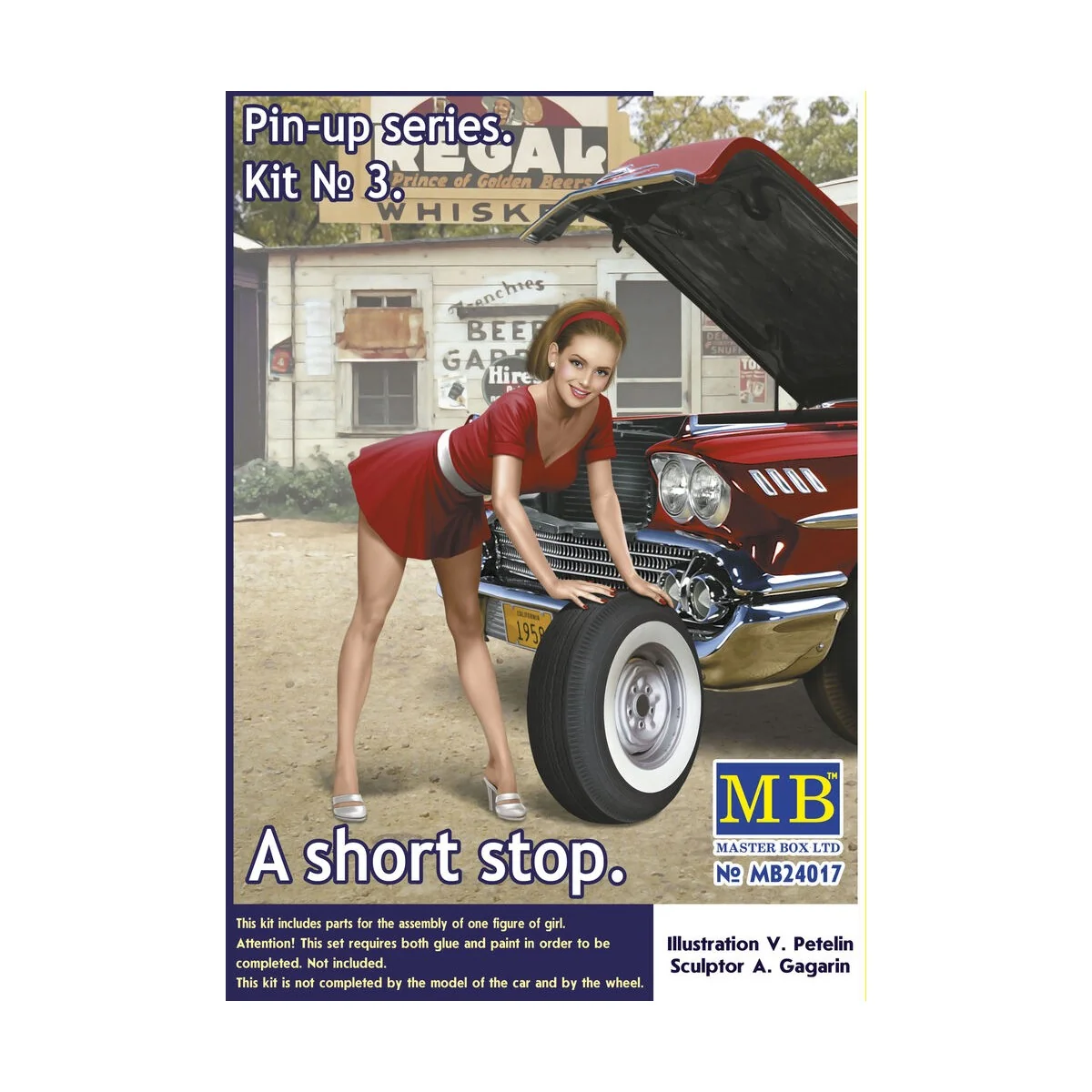 Pin-up series.A short stop.Kit No.3, 1/24 - Master Box Ltd. 24017