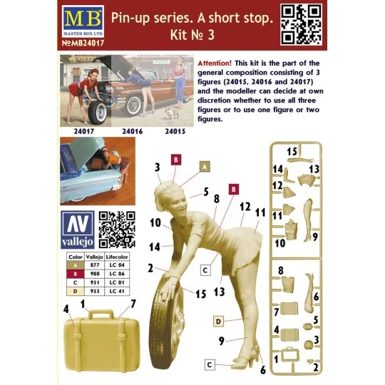 Pin-up series.A short stop.Kit No.3, 1/24 - Master Box Ltd. 24017