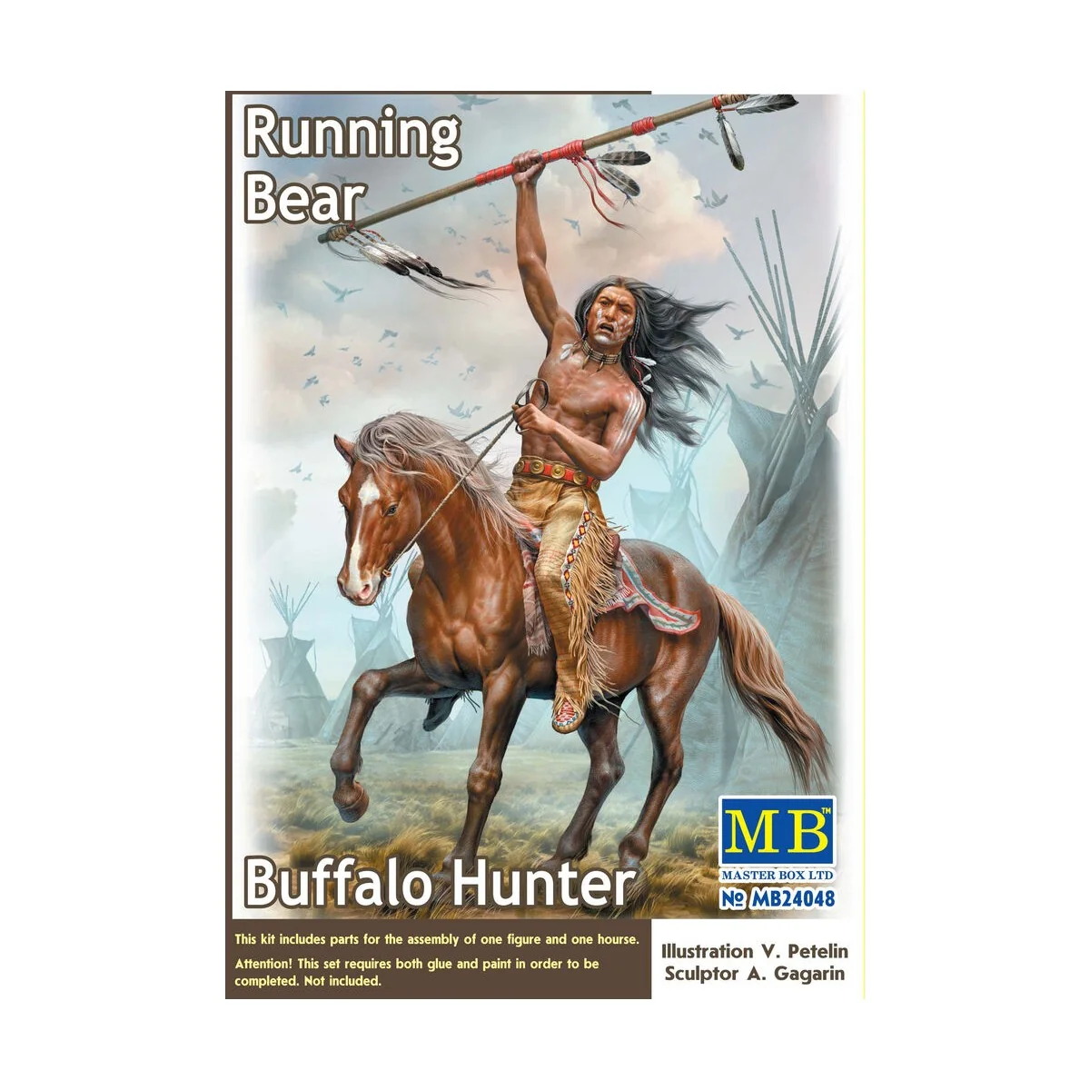 Buffalo Hunter. Running Bear, 1/24 - Master Box Ltd. 24048