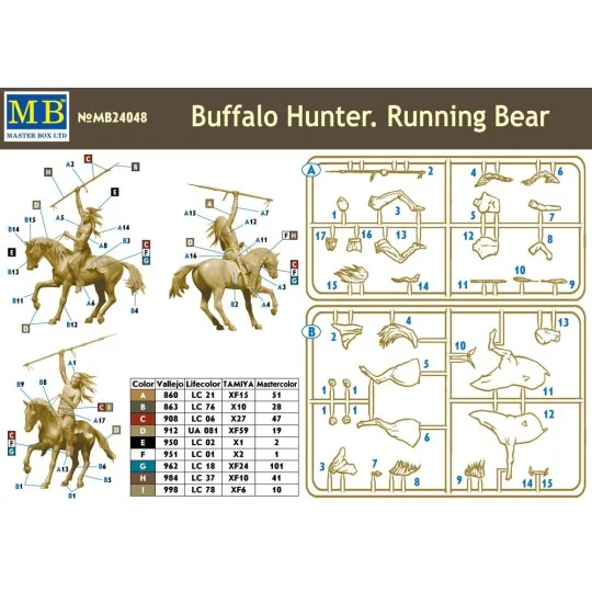 Buffalo Hunter. Running Bear, 1/24 - Master Box Ltd. 24048
