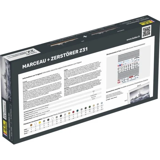 STARTER KIT Twin Set Marceau + Zerstörer Z31, 1/400 - Heller 55009 STARTER KIT Twin Set Marceau + Zerstörer Z31, 1/400 - Heller 55009