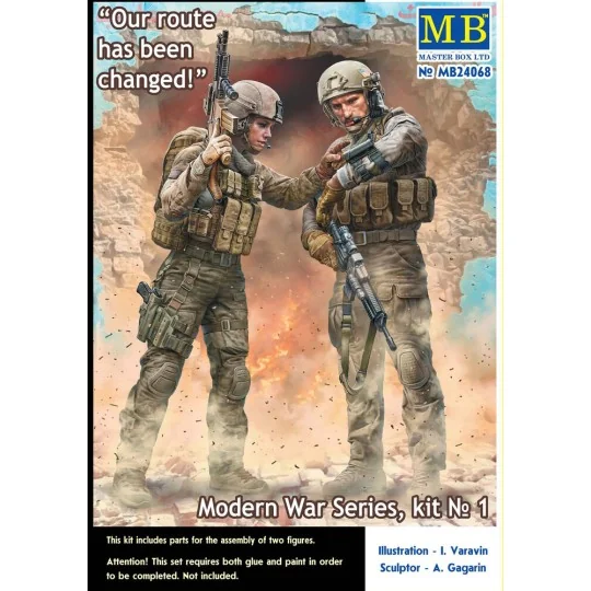 Our route has been changed! Modern War Series, kit No.1, 1/24 - Mas...