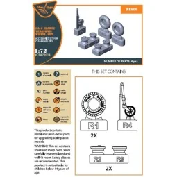 La-5 (early version) wheel set for CP kit CP72014, 1/72 - Clear Pro...