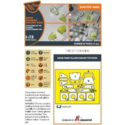 Super Etendard painting mask for Academy kits, 1/72 - Clear Prop Ac...