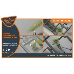 F84E/G Thunderjet painting mask for Italeri/Academy kits, 1/72 - Cl...