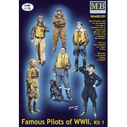 Famous WWII pilots set - Master Box Ltd. 3201
