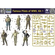 Famous WWII pilots set - Master Box Ltd. 3201