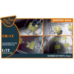 UH-1Y painting mask for Dream Model kits, 1/72 - Clear Prop Accesso...