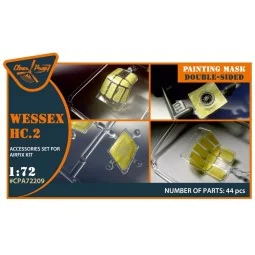 Wessex HC.2 double-sided painting mask for Airfix kit, 1/72 - Clear...