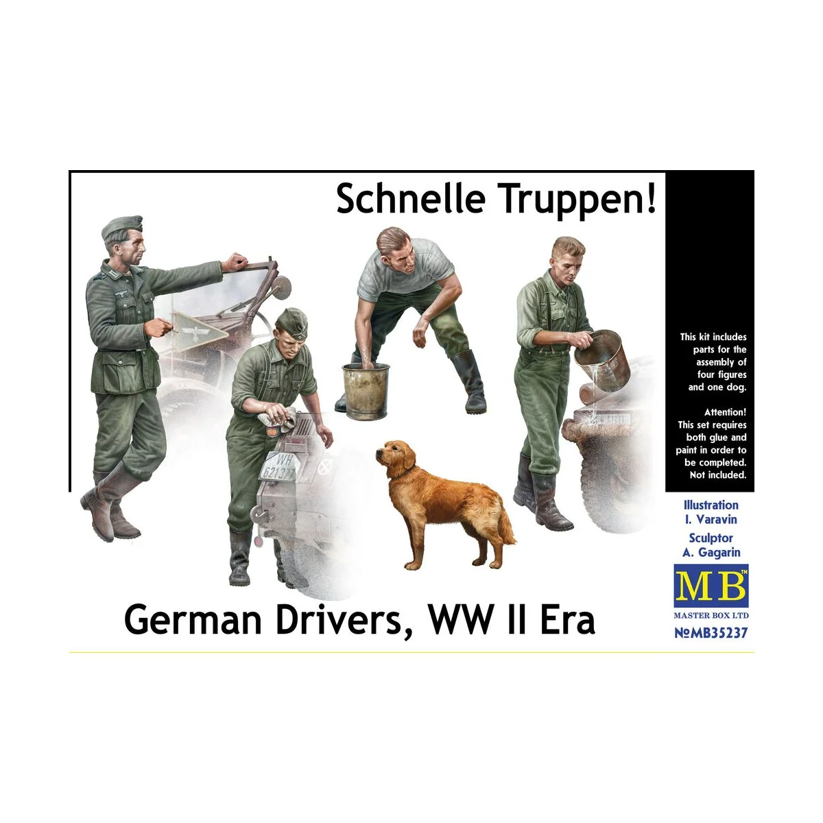 Schnelle Truppen. German Drivers, WW II Era, 1/35 - Master Box Ltd....