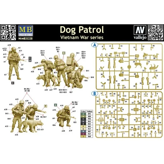 Dog Patrol. Vietnam War series, 1/35 - Master Box Ltd. 35238