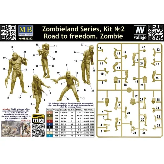 Zombieland Series, Kit No. 2. Road to freedom. Zombie, 1/35 - Maste...