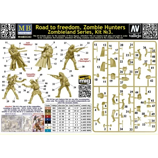 Road to freedom. Zombie Hunters. Zombieland series, Kit No. 3, 1/35...