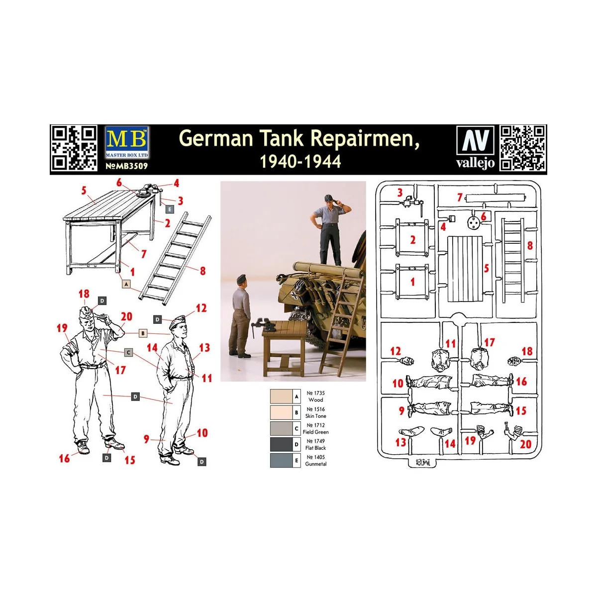 Deutscher Panzermechaniker (1940-1944), 1/35 - Master Box Ltd. 3509