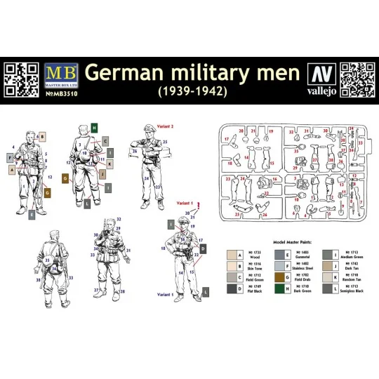Deutsche Soldaten 1939-1942 - Master Box Ltd. 3510