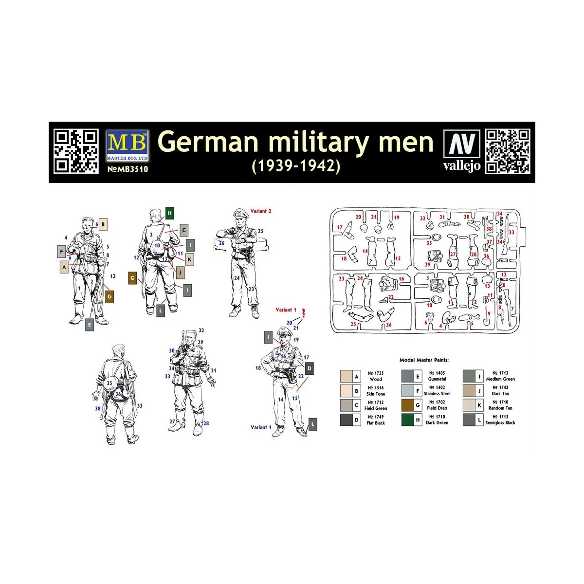 Deutsche Soldaten 1939-1942 - Master Box Ltd. 3510