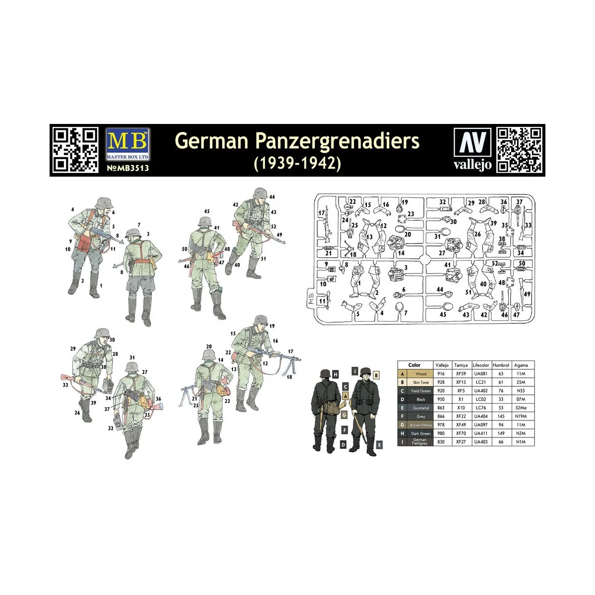 Deutsche Panzergrenadiere 1939-42 - Master Box Ltd. 3513
