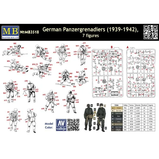 Deutsche Panzergrenadiere 1939-1942 - Master Box Ltd. 3518