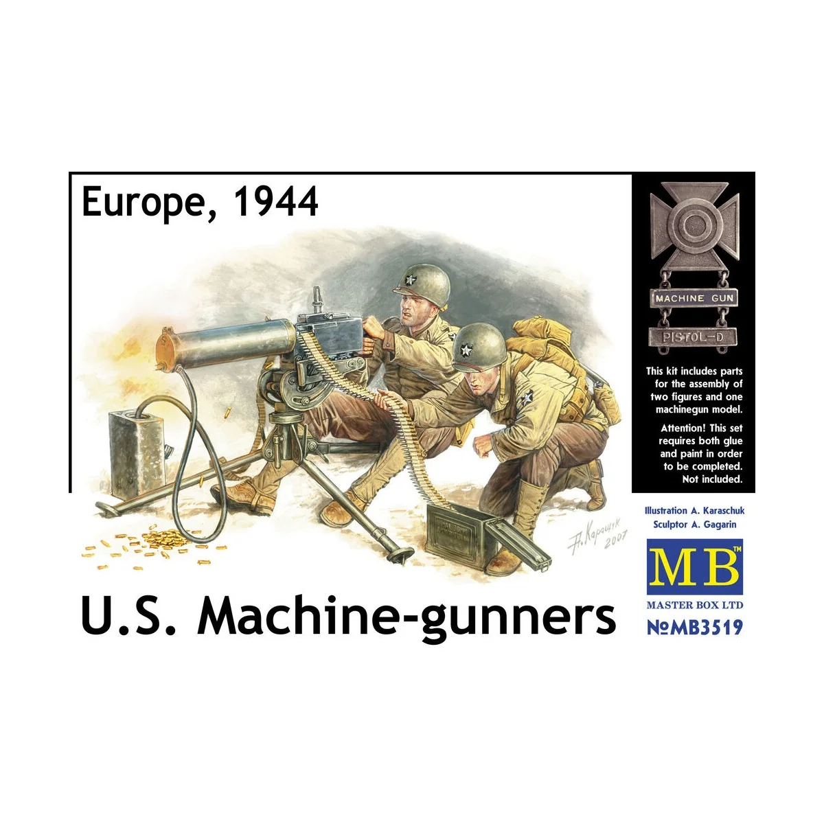 U.S. Machine-Gunners Europe 1944, 1/35 - Master Box Ltd. 3519