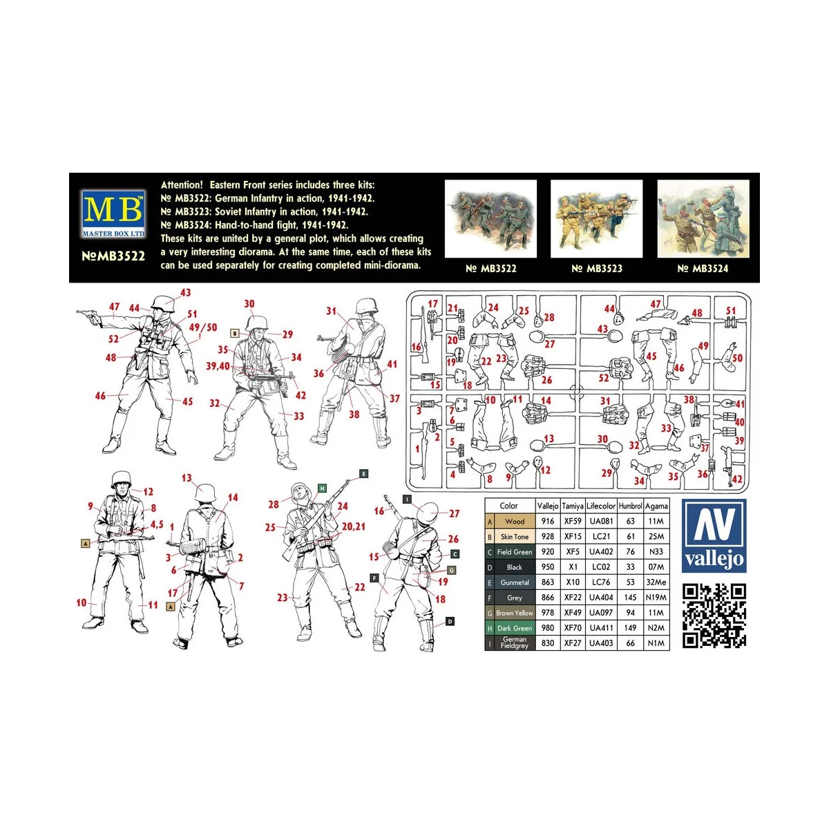 German Infantry in action 1941-1942 Eastern Front Series Kit No. 1,...