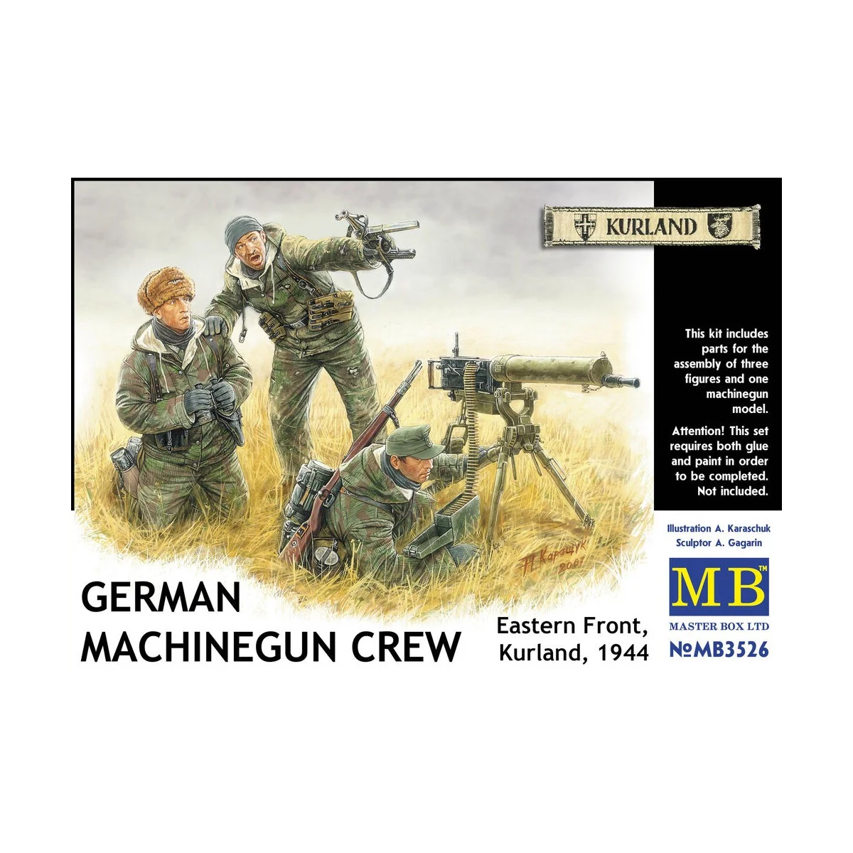 German Machinegun Crew Eastern Front Kurland 1944 - Master Box Ltd....