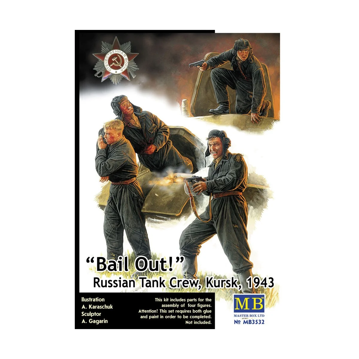 Bail Out! Russian Tank Crew Kursk 1943, 1/35 - Master Box Ltd. 3532