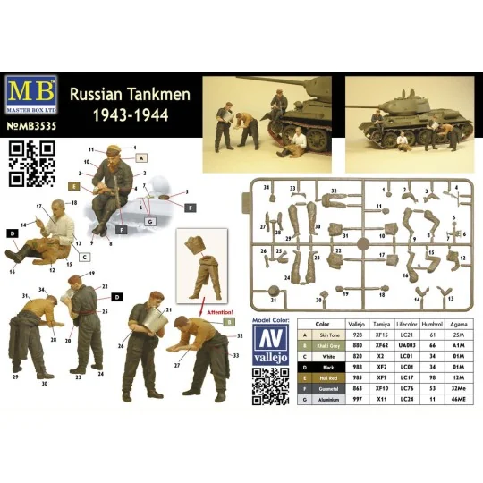 Russian Tankmen 1943-1944, 1/35 - Master Box Ltd. 3535 Russian Tankmen 1943-1944, 1/35 - Master Box Ltd. 3535