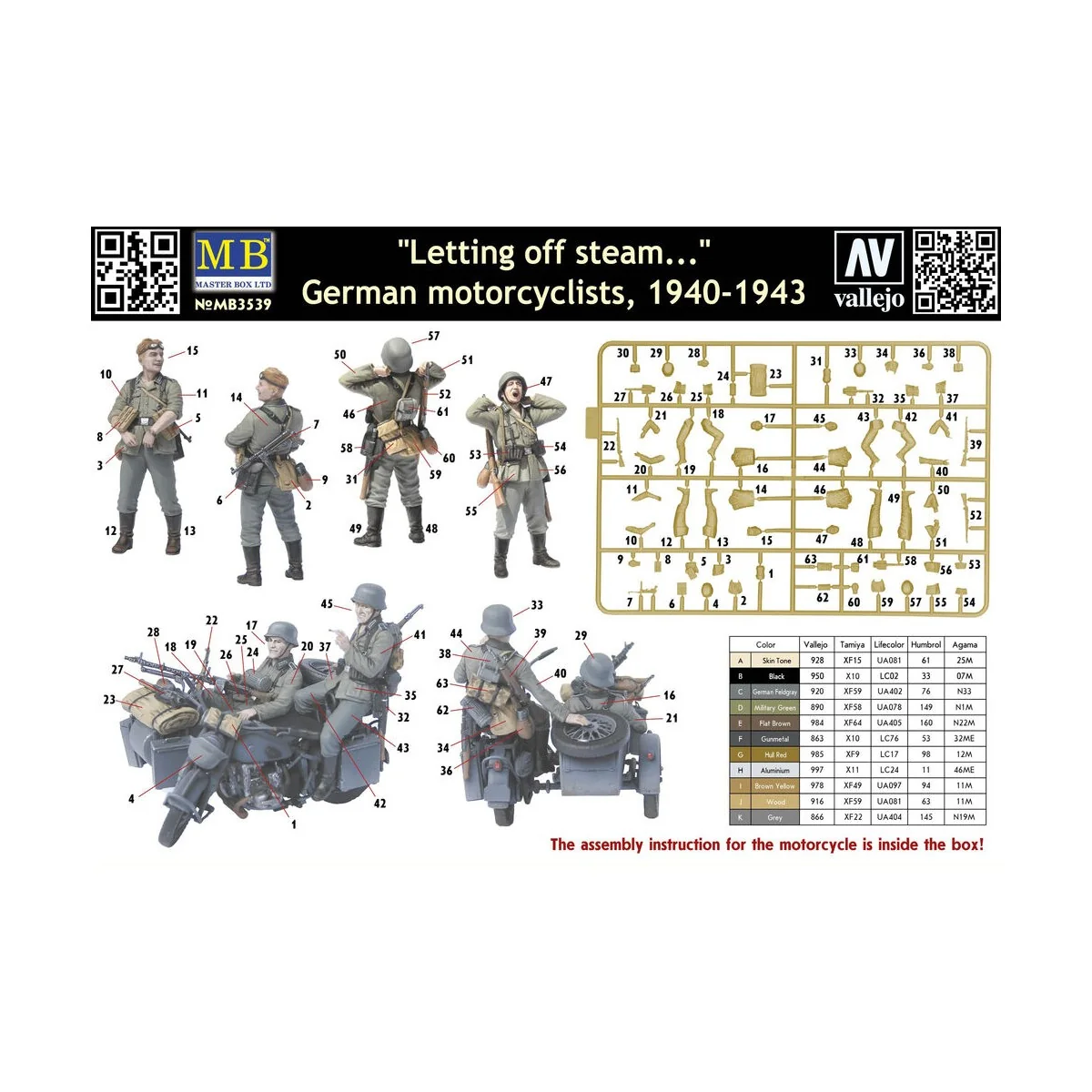 German Motorcyclists 1940-42, 1/35 - Master Box Ltd. 3539