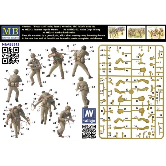 'Bloody Atol' U.S. Marine Corps Infantry, 1/35 - Master Box Ltd. 3543