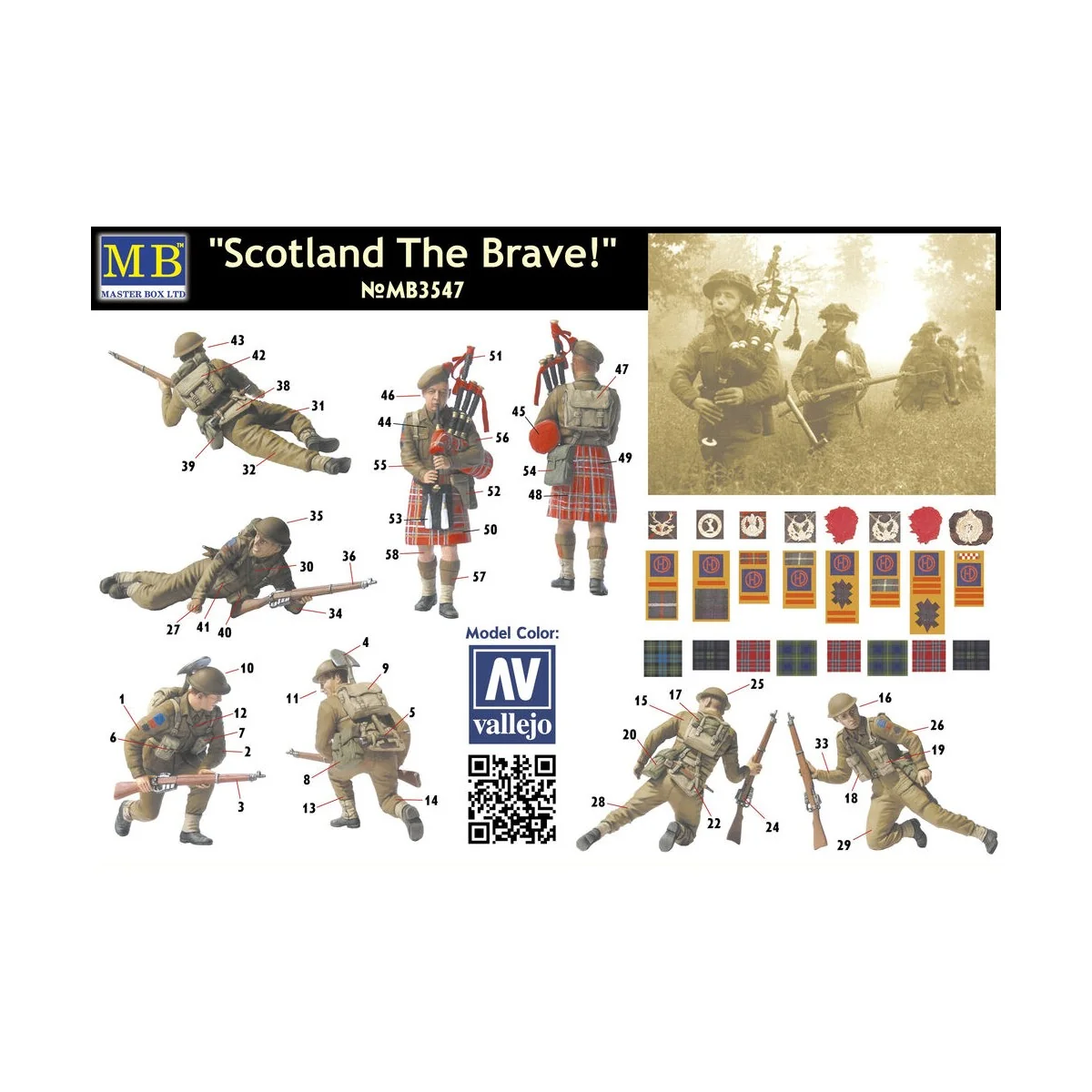 Scotland, the braves!, 1/35 - Master Box Ltd. 3547 Scotland, the braves!, 1/35 - Master Box Ltd. 3547