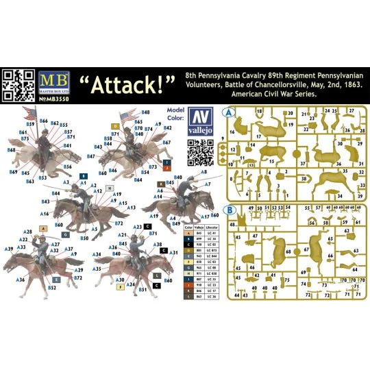 8th Pennsylv. cavalry,Battle o.Chancello - Master Box Ltd. 3550