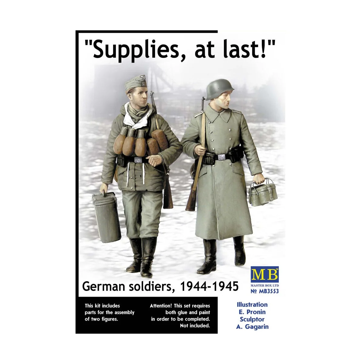 Supplies! german soldiers 2 figs, 1/35 - Master Box Ltd. 3553