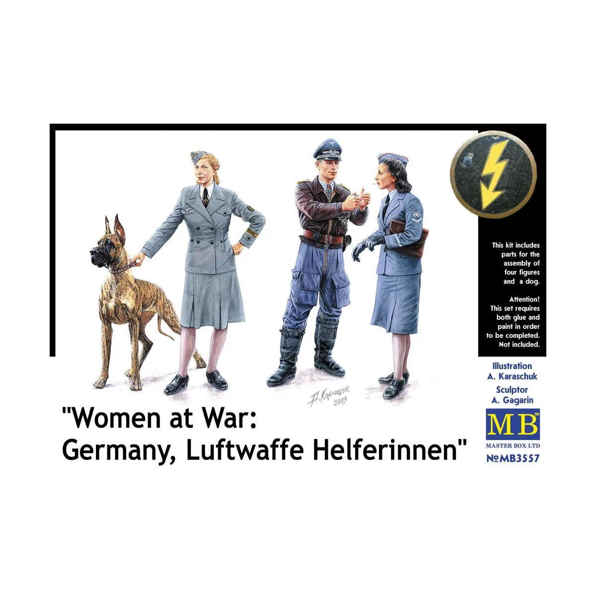 Woman at war: Germany, Luftwaffe Helferi, 1/35 - Master Box Ltd. 3557
