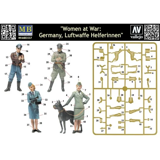 Woman at war: Germany, Luftwaffe Helferi, 1/35 - Master Box Ltd. 3557