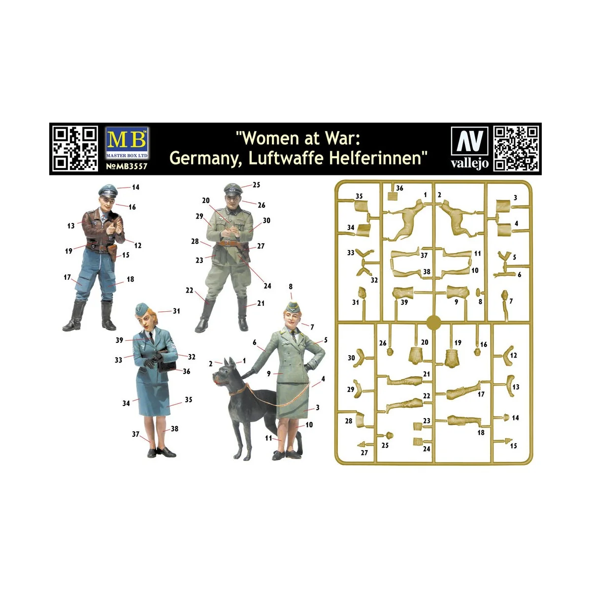 Woman at war: Germany, Luftwaffe Helferi, 1/35 - Master Box Ltd. 3557