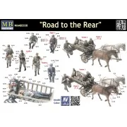 Road to the rear 5 figs + cart - Master Box Ltd. 3558
