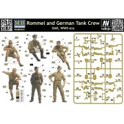 Rommel & German tank crew, DAK, WWII era, 1/35 - Master Box Ltd. 3561