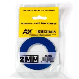 Blue masking Tape for curves 2mm - AK Interactive AK9182
