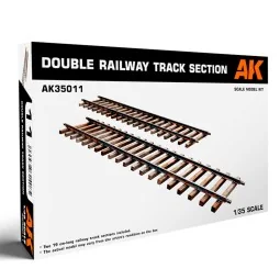 DOUBLE RAILWAY TRACK SECTION, 1/35 - AK Interactive AK35011
