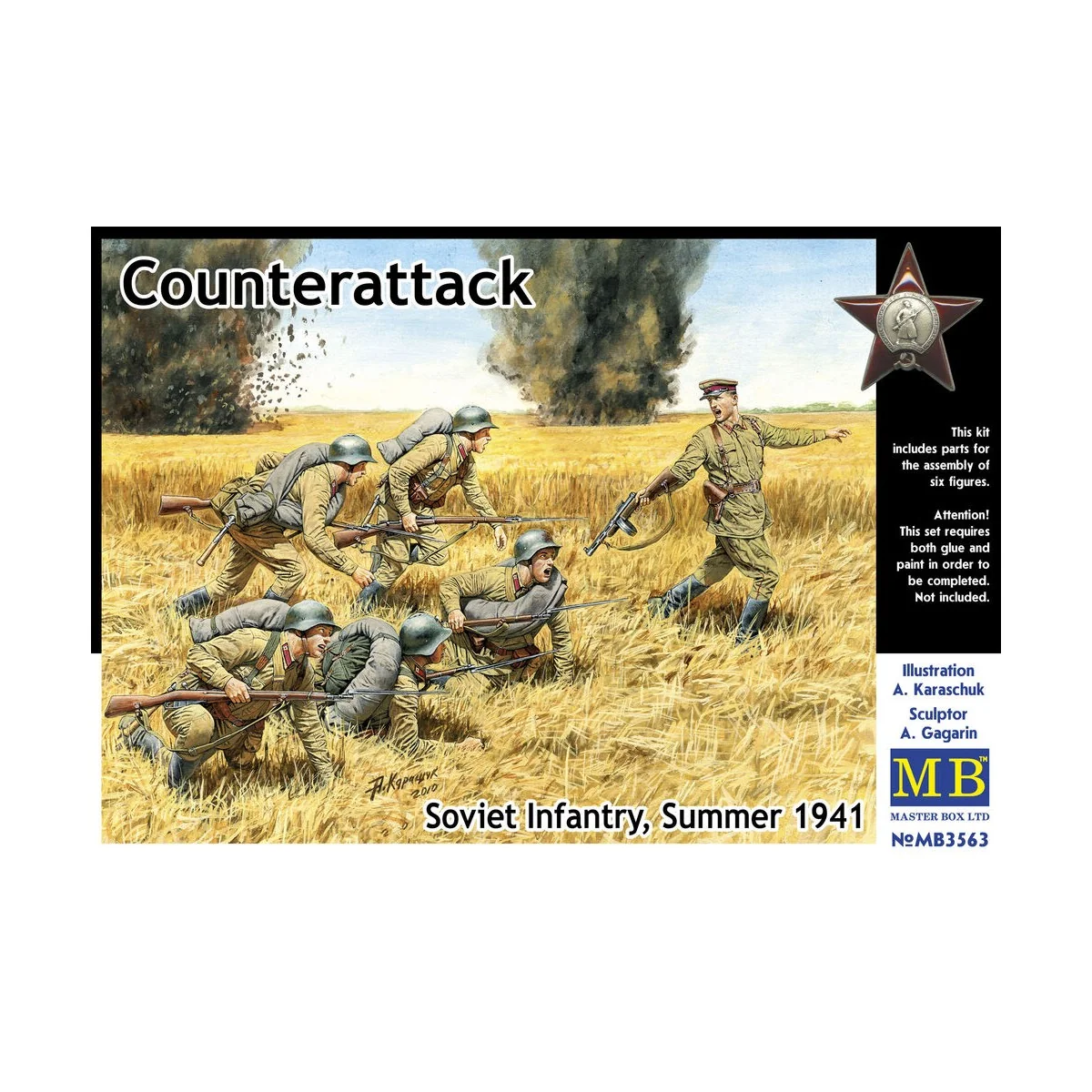 Counterattack, Soviet infantry, 1941 - Master Box Ltd. 3563